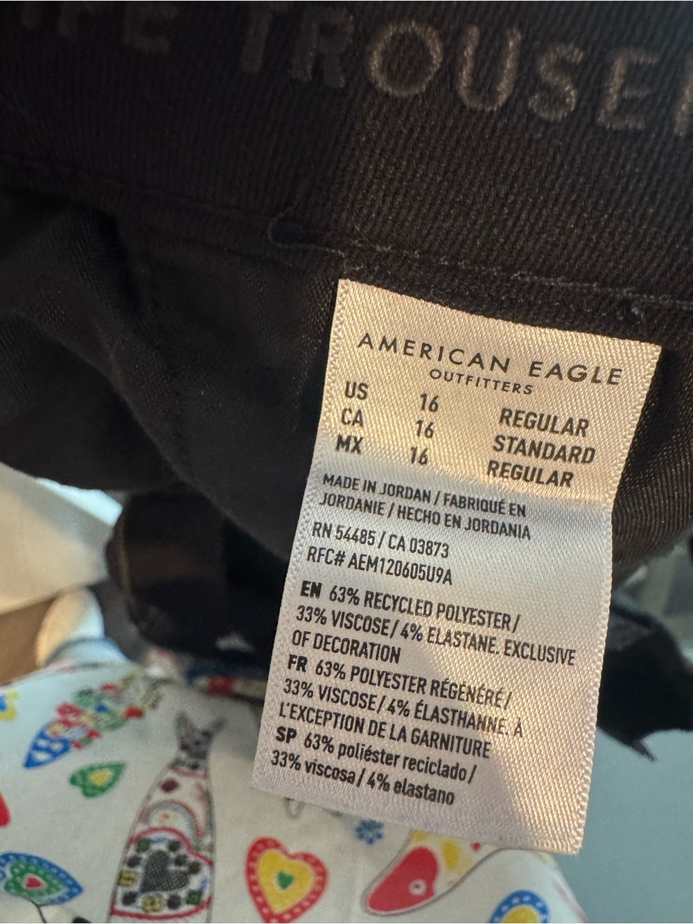 American Eagle Outfitters Women's Black Stovepipe Trouser Pants Size 16 - Picture 8 of 8